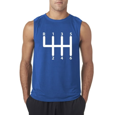 - Trendy USA 870 - Men's Sleeveless Shift Pattern 6 Speed Manual Transmission Clutch Medium Royal Blue