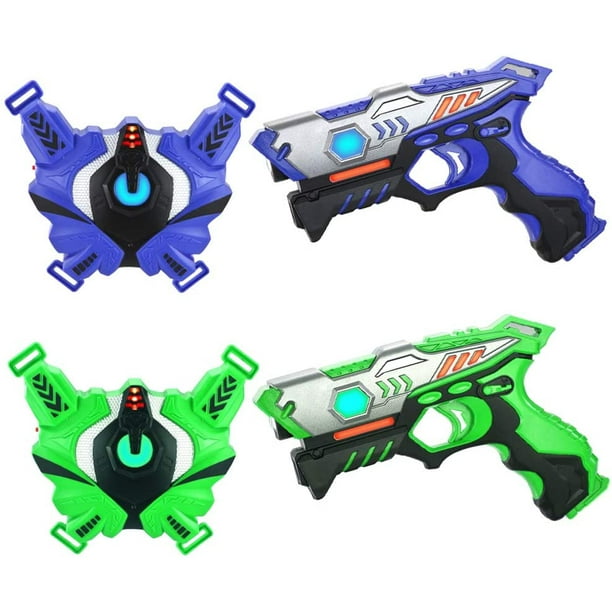 Laser Tag Guns Set with Vests, Infrared Guns Set of 2 Players