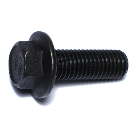 

12mm-1.75 x 35mm Black Phosphate Class 10.9 Steel Coarse Thread Hex Washer Head Flange Bolts