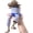 Blue White a, variant on Human Shape Resin Planter with Dangling Legs, for Succulent Cactus