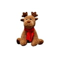 thumbnail image 3 of kcavykas Plush Holiday Doll Festive Winter Decoration Cute Elk and Snowman Stuffed Toy with Scarf Soft Collectible Christmas Plush Gift for Kids Party Exchange Stylish Finds for Less, 3 of 9