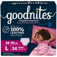 thumbnail image 1 of Goodnites Girls Nighttime Bedwetting Underwear, L (68-95 lbs), 34 Count (Select for More), 1 of 10