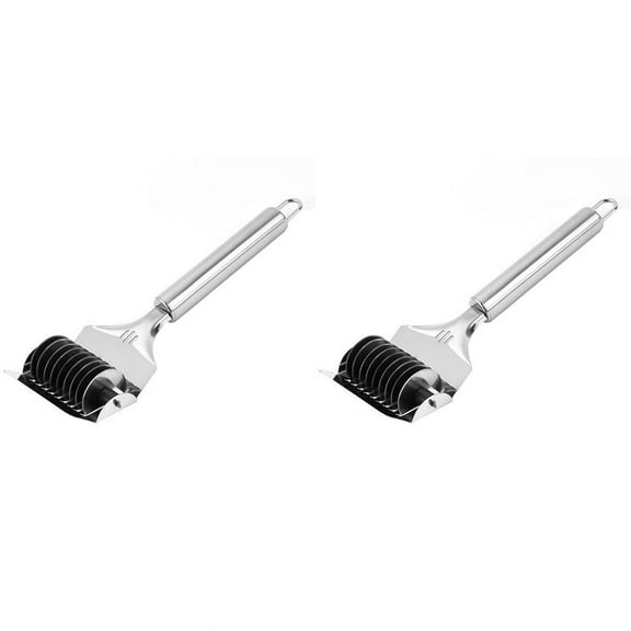 2X High Grade Stainless Steel Noodle Lattice Roller Dough Cutter for Kitchen Cooking Tools