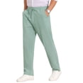 thumbnail image 4 of INSPIRE CHIC Men's Drawstring Waist Breathable Summer Linen Beach Pants 30 Green, 4 of 5