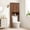 A-Walnut, variant on YOCWO Over The Toilet Storage Cabinet, Mid Century Storage Cabinet Over Toilet with 2 Doors and Open Shelf, Home Space Saver for Bathroom, Living Room, Walnut