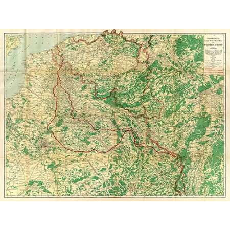 Hammonds Large Scale War Map of the Western Front 1917 Poster Print by CS (Best Cs Source Maps)