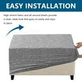 thumbnail image 4 of Eurhowing Ottoman Cover, Rectangular Storage Ottoman Slipcovers, Stretchable Jacquard Footrest Stool Furniture Protector, Light Gray, L, 4 of 7