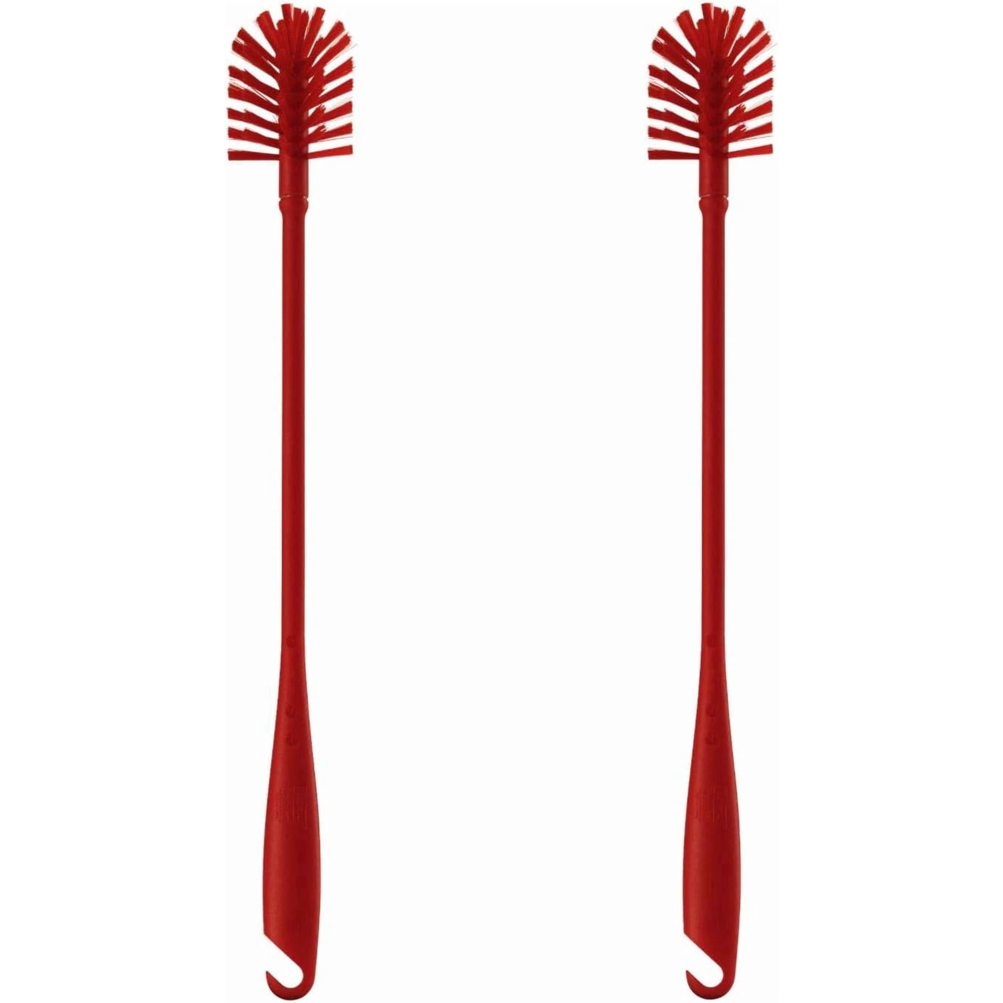Soft Bristles Bottle Brush (Red, 43 cm, 17 Inches) - Pack of 2