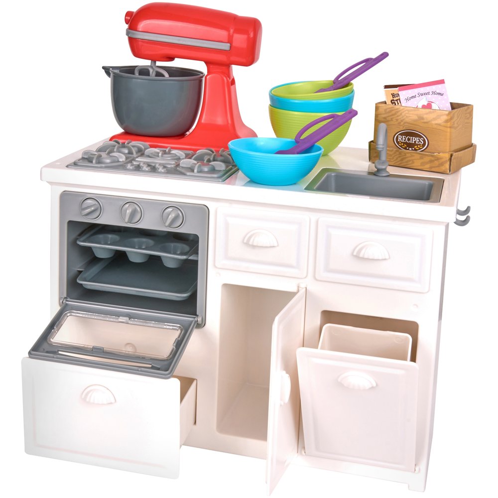 My Life As 15Piece Kitchen Island Play Set, Fits Most 18" Dolls