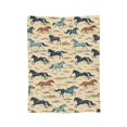 thumbnail image 2 of Horse Blanket Animal Grass Pattern Print Flannel Throw Blankets for Home Couch Bed Sofa Soft Fuzzy Lightweight Decor Gifts for All Season 60x50, 2 of 6