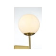 thumbnail image 5 of Living District Neri 6 Inch Wall Sconce White Shade in Satin Gold, 5 of 7