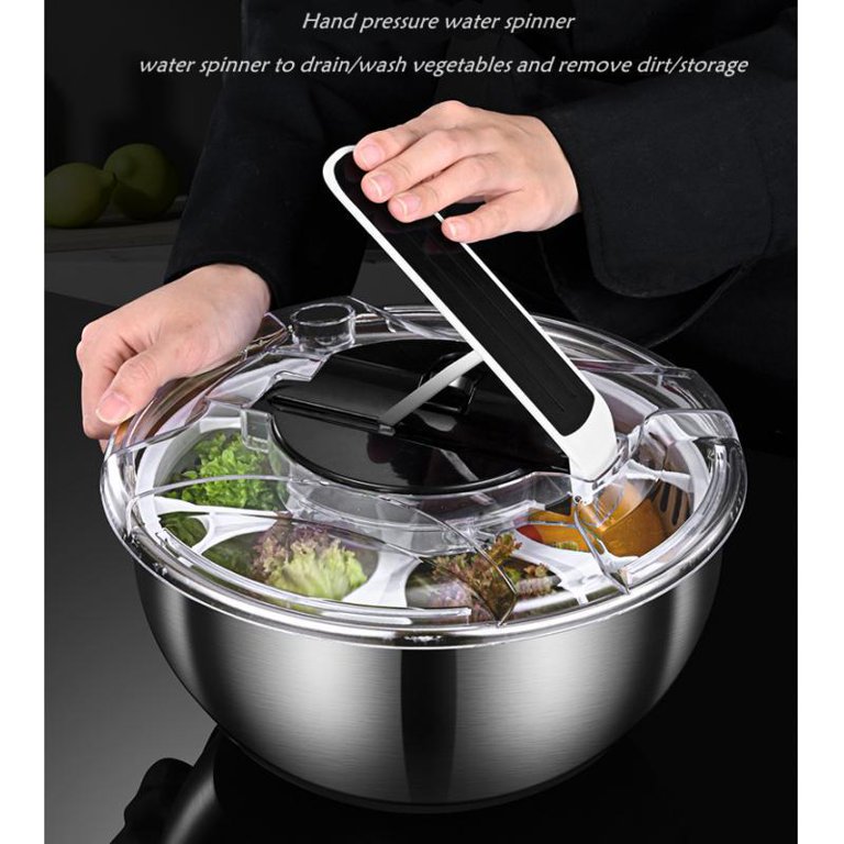 Electric Salad Spinner Lettuce Drainer Strainers Container Drain