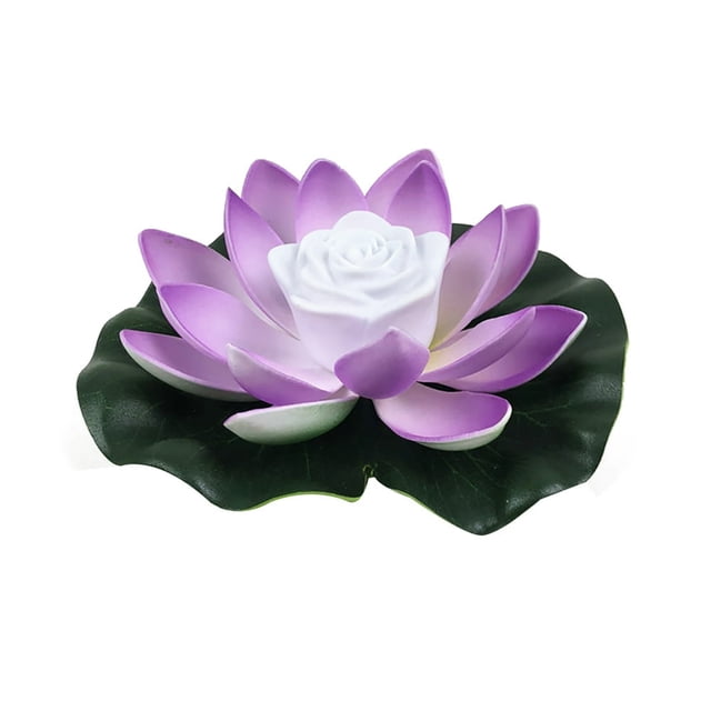 MesaSe 18/28cm Fake Lotus Flower LED Swimming Pool Garden Pond Floating Floral Lamp