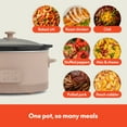 thumbnail image 5 of bella 6 Qt Digital Programmable Slow Cooker with Ceramic Nonstick Coating, Adjustable Temperature & Cooking Time, Dishwasher Safe Pot & Tempered Glass Lid, Blossom, 5 of 8