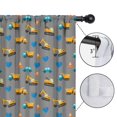 thumbnail image 4 of Blackout Kids Curtains,Cartoon Construction Vehicles Hearts Childrens Insulated Curtains Set Of 2,Bedroom Essentials,Toddler Room Decor 42"x54", 4 of 5