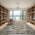 thumbnail image 2 of ODIKA 9'x12' Washable Area Rug Southwestern Spotted Distressed Farmhouse Motif Salt Speckled for Dining Room, Basement, Large Office, Non-Slip Chair-Friendly, 2 of 7