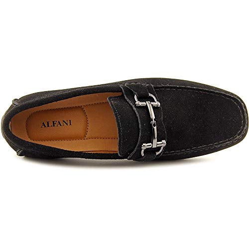 ALFANI Mens Black Mixed Media Driver Bit Moc-Toe Padded  display picture 1