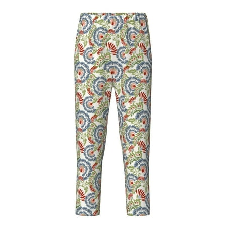 Bixox Paisley Floral 5 Print Boys Pajama Pants Sleep Pants Soft Elastic Waist Kids Pajama Bottoms Lounge Pants with 2 Pockets