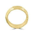 thumbnail image 2 of Designer 14k Yellow Gold Hammered Nugget Wedding Band, 2 of 3