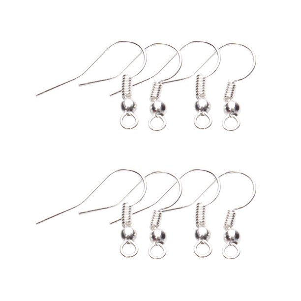 EeaseMX 200 piezas de accesorios para pendientes sencillos, antialérgicos, para mujer (plata)