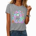 thumbnail image 2 of NOLDARES Halloween Shirt for Women Funny Ghost Costume Tshirts Halloween Short Sleeve Graphic Tee Tops(Light Gray,XL), 2 of 6