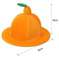 thumbnail image 3 of OOOUM Plush Funny Hat For Adults Fruits Shape Scalloped Brim Party Hat Holiday Gathering Festive Plush Hat Orange, 3 of 6