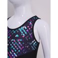 thumbnail image 5 of inlzdz Kids Girls Gymnastics Leotards Sleeveless Training Bodysuit Print Ballerina Ballet Dance Black 14, 5 of 7