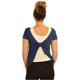 thumbnail image 3 of Camiseta básica recortada con nudo en la espalda Aeropostale para mujer azul XS, 3 of 4
