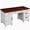 White, variant on 60" Wooden Home Office Desk with Built-in Power Outlet, Farmhouse Executive Desk with Storage Drawers and File Cabinet, Rectangular Study and Writing Table
