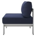 thumbnail image 6 of Lounge Chair Table Set, Sunbrella, Fabric, Aluminum, Metal, Steel, Silver Blue Navy, Modern Contemporary Urban Design, Outdoor Patio Balcony Cafe Bistro Garden Furniture Hotel Hospitality, 6 of 10