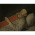 thumbnail image 3 of Hendrick Bloemaert 24x20 Black Modern Framed Museum Art Print Titled - Portrait of Joannes Putkamer (1600-1671) on His Deathbed (1671), 3 of 5