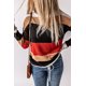 thumbnail image 3 of ABPHQTO Jersey de punto rojo con bloques de color para mujer, 3 of 5