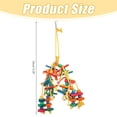 thumbnail image 3 of Vibrant Colorful Wooden Beads Parrot Chew Toy, Durable Gnawing Shredding Cage Accessory, Anti Feather Plucking Stress Relief Bird Toy for African Grey Amazon Medium Large Parrot Cage Play, 3 of 9