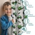 thumbnail image 3 of Blackout Kids Curtains,Cartoon Tractors Harvesters Light Gray Pattern Childrens Insulated Curtains Set Of 2,Bedroom Essentials,Toddler Room Decor 42"x54", 3 of 5