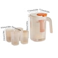 thumbnail image 3 of Vwrxbz Large Capacity Plastic Pitcher, Cold Water Jug with Cups for Fruit Tea and Refrigerator, 3 of 9