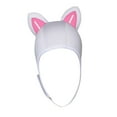 thumbnail image 3 of Capucha térmica para surfear con orejas de gato, capucha para bucear, capucha de neopreno de 3mm para snorkel, natación, cómodo gorro de baño para hom Línea Blanca L, 3 of 8