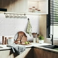 thumbnail image 6 of QZS Plastic Backsplash Tile,12 Pack Portable Self-Adhesive Marble Wall Tiles for Living Room,White Backsplash Kitchen Sheets for Countertop, 6 of 6