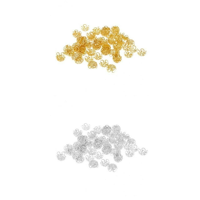 200pcs 10mm Tapas de de Flores Joyas Que Hacen Hallazgos para Manualidades