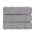 thumbnail image 2 of BNM Ribbed Cotton Bath Towels, Set of 3, Silver, 2 of 8