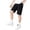 Black, variant on Boys Elastic‑Waist Ice‑Silk Multi‑Pocket Cargo Summer Shorts for Kids 5‑16Y