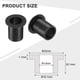 thumbnail image 2 of 12 piezas de bujes de manguito con brida de plástico ID 13mm x OD 16.1mm x Longitud 22.1mm Bujes de nylon, negro, 2 of 6