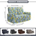 thumbnail image 6 of TSOVTHRID Lemon Floral Leaf Print Loveseat Sofa Slipcover for 2 Seat Couch Sofa 6-Piece Sofa Cover with Pockets Stretch Furniture Protector for Pets, 6 of 7