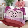 thumbnail image 5 of Kainsy Paready Lesbian Pride Blanket LGBT Soft Fleece Throw Blankets Lightweight Pride Blanket for Couch Sofa Indoors Outdoors Party Decor-50x60in(40"x50"), 5 of 7