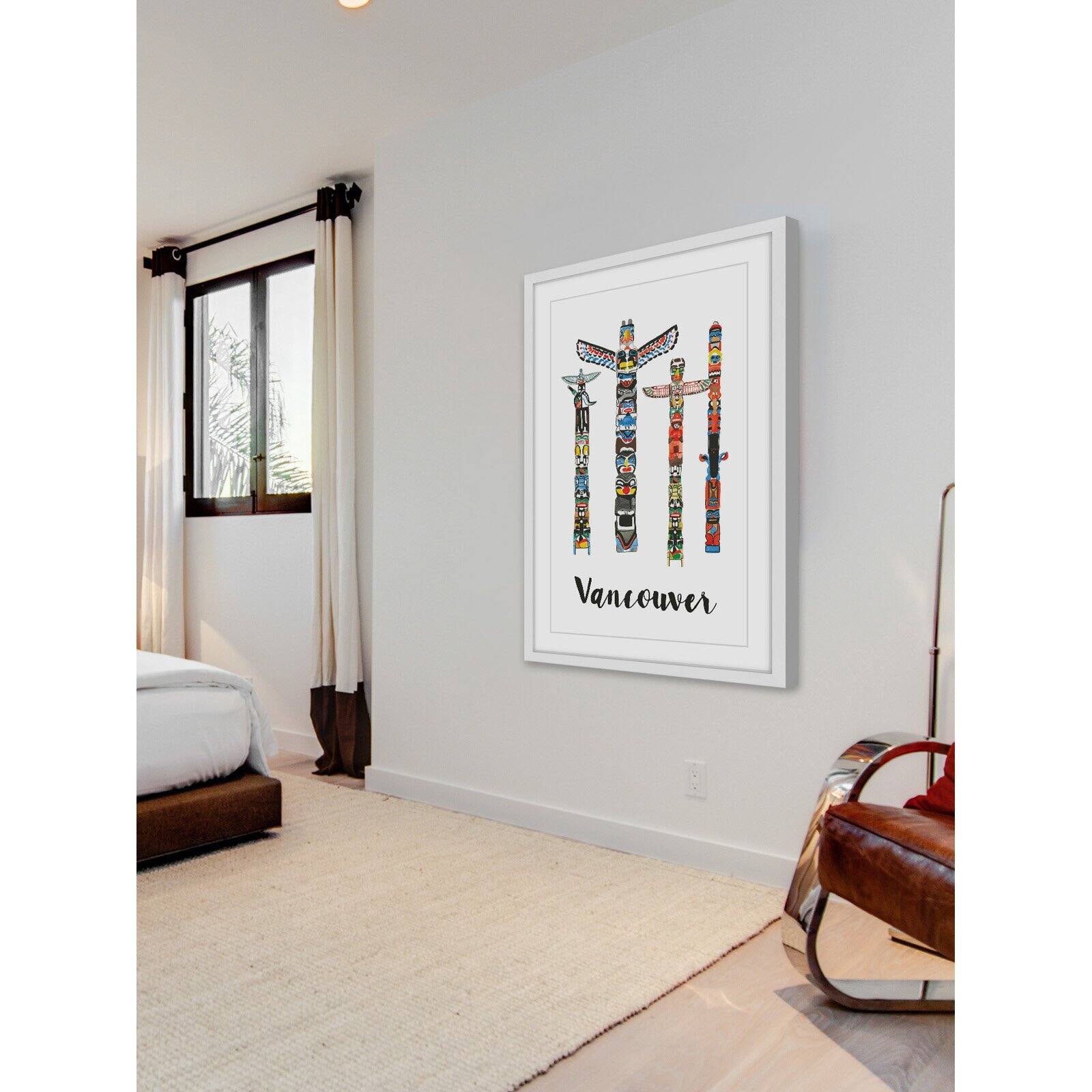 Marmont Hill "Vancouver Totems" by Molly Rosner Framed Painting Print