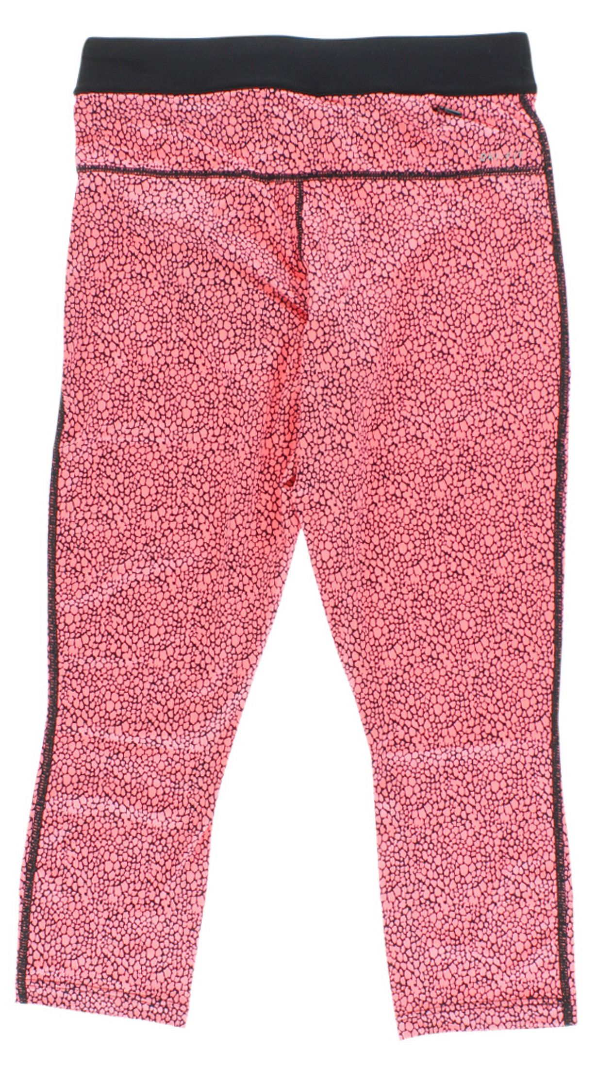 Nike Dri-Fit Aop Relay Crop Running Womens Active Leggings Size Xs, Color: Lava Glow/Black/Reflective Silver - image 2 of 2