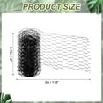 thumbnail image 2 of Chicken Wire, 6 x 118 Inch Iron Mesh Netting Floral Wire Plant Cage, Black, 2 of 6