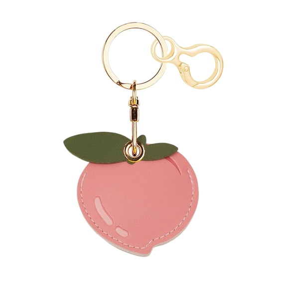 Leather Keychain for Airtag, Cute Protective Keychain Holder Compatible with Apple Air Tag,GPS Case Cover for Keys