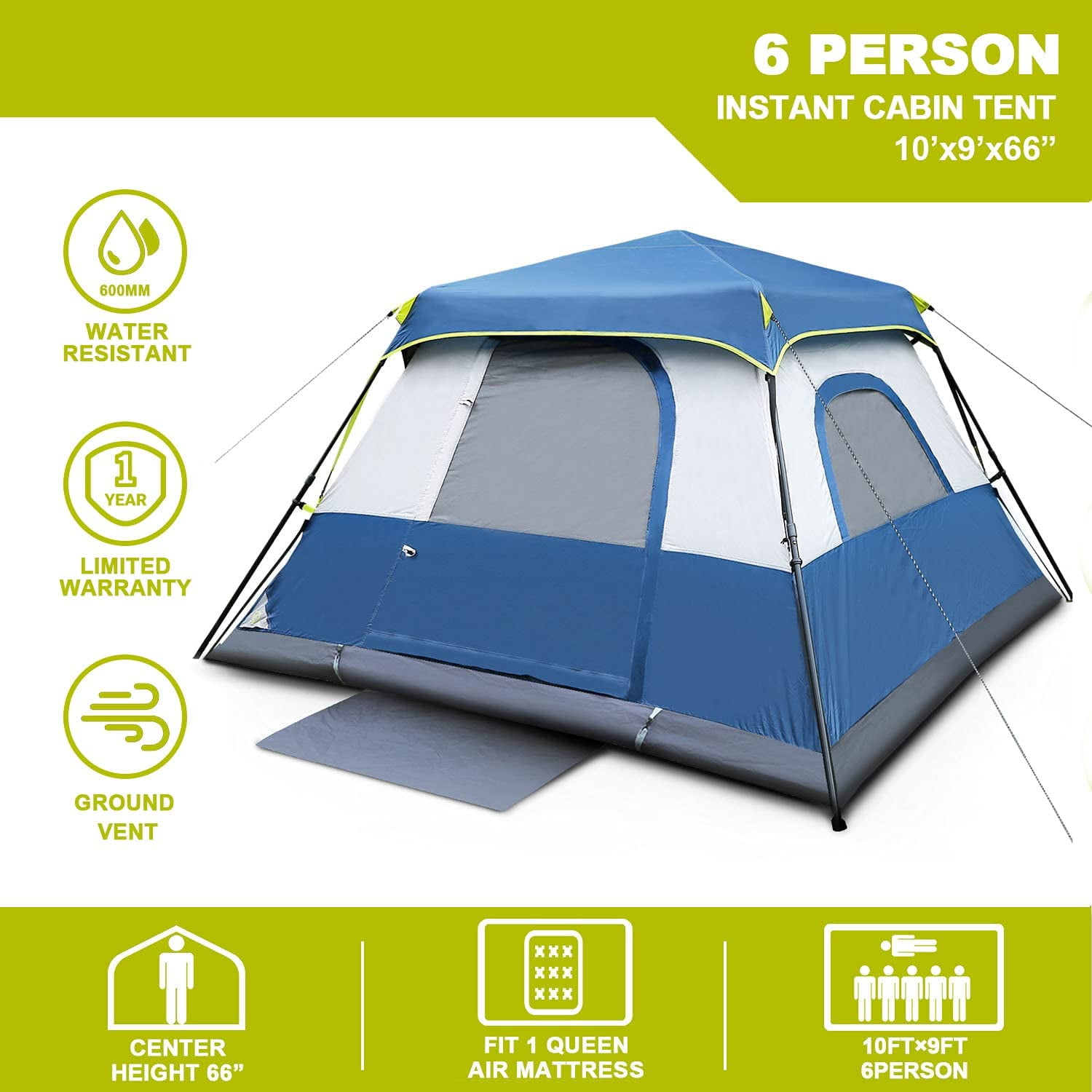 Pop Up Tent Family Camping Tent Portable Instant Tent Automatic 