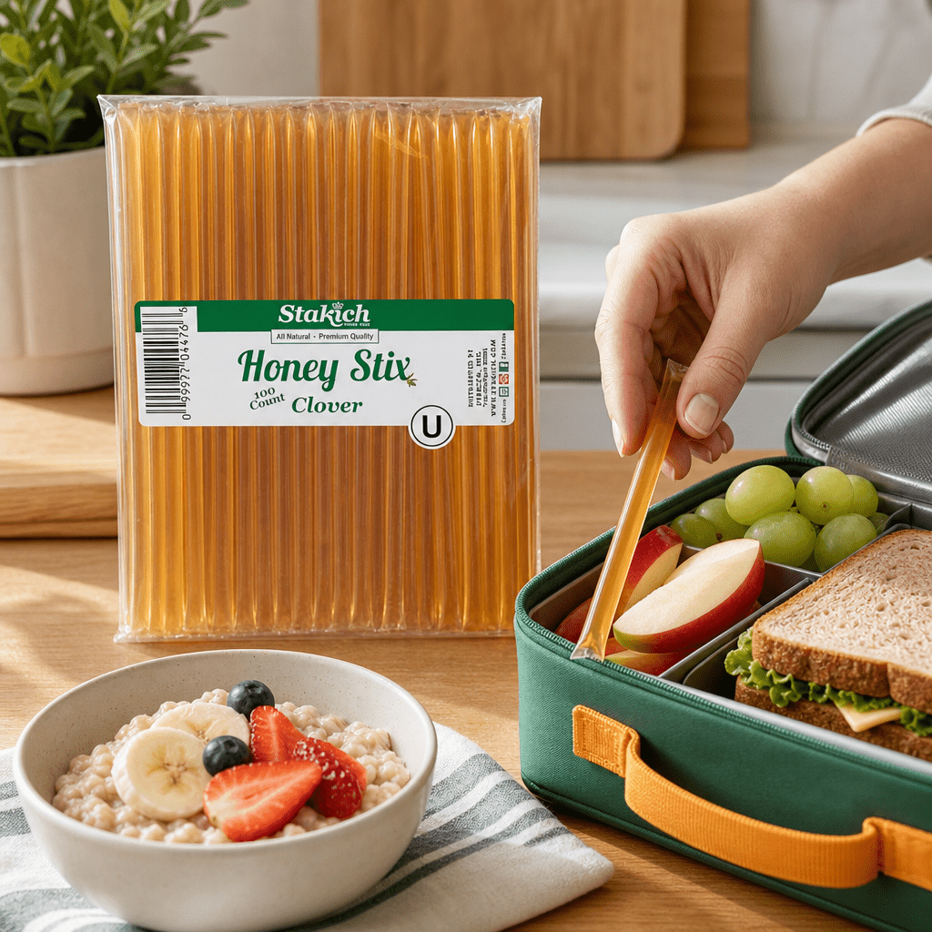 Stakich Clover Grade A Honey Stix- 2 Packs of 100