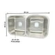 thumbnail image 2 of Tarja Submontar Doble 82x46x23cm Alfa Inoxidable 304 Satinada Calibre 20, 2 of 5